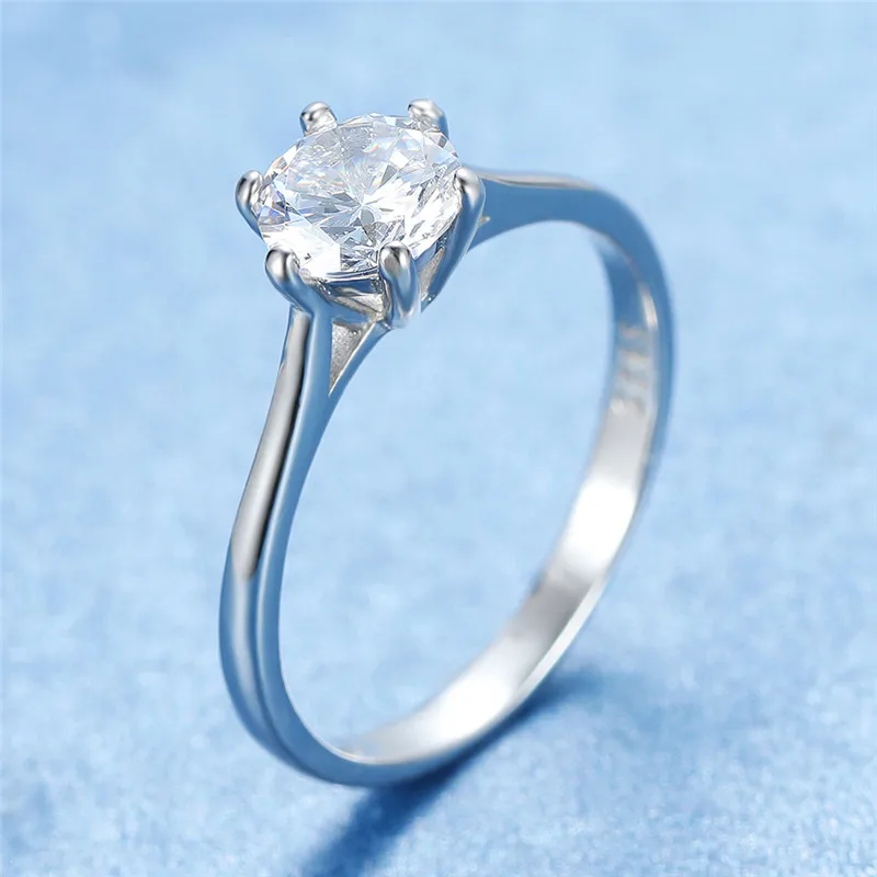 Luxury Female White Crydtsl Stone Ring Fashion Real 925 Sterling Silver Engagement Rings For Women Charm Round Thin Wedding Ring
Luxury Female White Crydtsl Stone Ring Fashion Real 925 Sterling Silver Engagement Rings For Women Charm Round Thin Wedding Ring