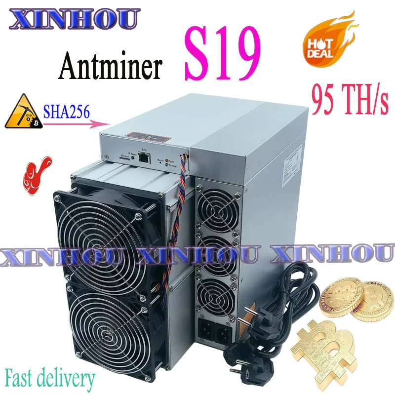 Майнер AntMiner S19 95T sha256 bitcoin BTC BCH Asic лучше чем S17 T17 T19 Z15 K5 M30S M31S M20S M21S T3 T2T A1 A10 Ebit |