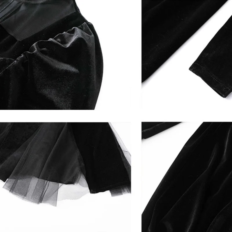 Velvet Dresses Women Patchwork Trumpet Elegant Mesh Temperament Slim Stand Collar Feminino Vestidos Luscious Retro Puff Sleeve
Velvet Dresses Women Patchwork Trumpet Elegant Mesh Temperament Slim Stand Collar Feminino Vestidos Luscious Retro Puff Sleeve