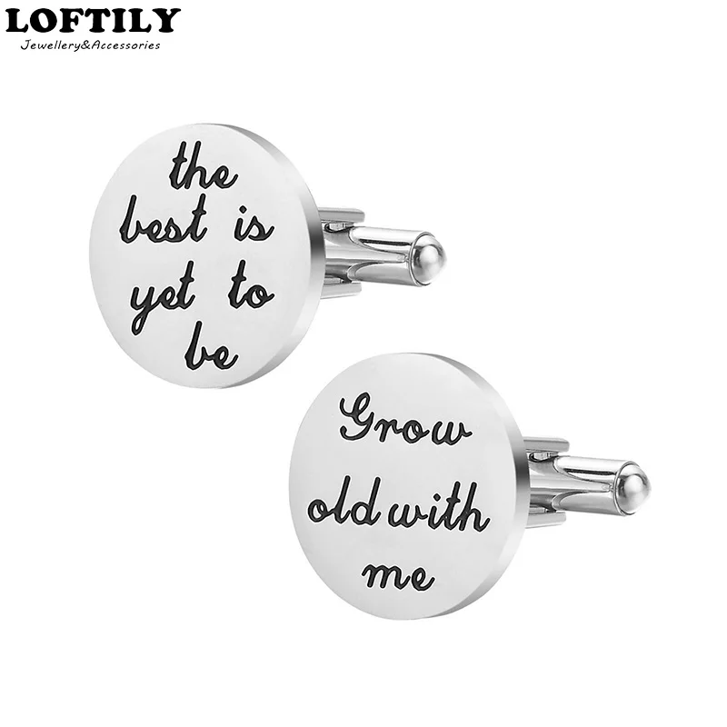 The Best Is Yet To Me Inspiration Stainless Steel Cufflinks Gift for Lover Engagement Wedding Graduation Jewelry Cuff-link
The Best Is Yet To Me Inspiration Stainless Steel Cufflinks Gift for Lover Engagement Wedding Graduation Jewelry Cuff-link