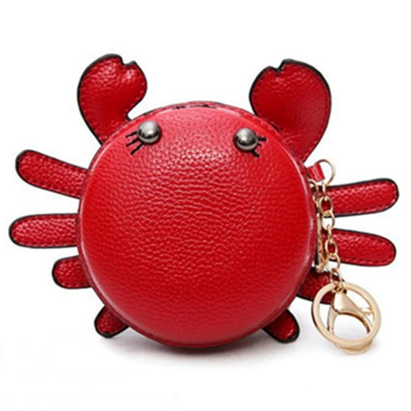 Дамский мультяшный милый маленький кошелек-краб, Дамский кошелек с подвеской, маленькая сумка для монет и ключей 
Дамский мультяшный милый маленький кошелек-краб, Дамский кошелек с подвеской, маленькая сумка для монет и ключей