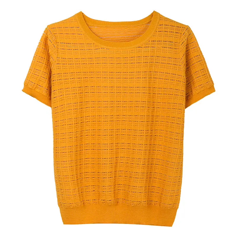 YISU Woman clothing Thin simple Women Sweater Summer O-Neck Short sleeve Loose Jumper Female Solid color Casual Knitted Pullover
YISU Woman clothing Thin simple Women Sweater Summer O-Neck Short sleeve Loose Jumper Female Solid color Casual Knitted Pullover