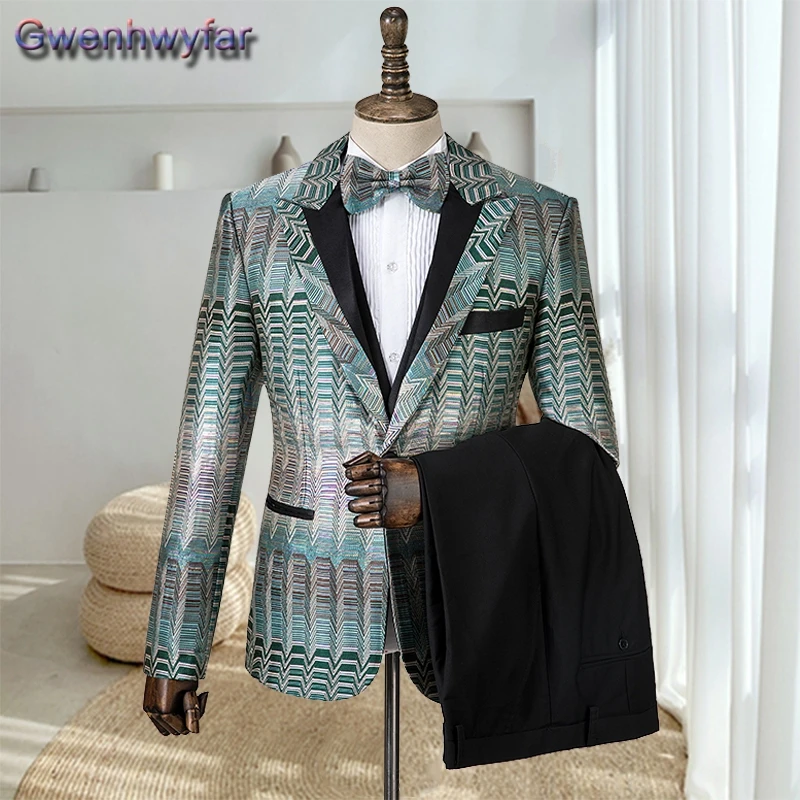 Gwenhwyfar Patchwork Peaked Lapel Men Suits For Wedding 3 Pieces Single Button Groom Party Tuxedos Jacket Vest And Pants Set 
Gwenhwyfar Patchwork Peaked Lapel Men Suits For Wedding 3 Pieces Single Button Groom Party Tuxedos Jacket Vest And Pants Set