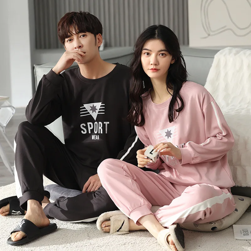 Couple Cotton 2PCS Pajamas Suit Spring Autumn New Loose Sleepwear Casual O-Neck Top&Pant Home Wear Print Lounge Nightwear M-3XL
Couple Cotton 2PCS Pajamas Suit Spring Autumn New Loose Sleepwear Casual O-Neck Top&Pant Home Wear Print Lounge Nightwear M-3XL