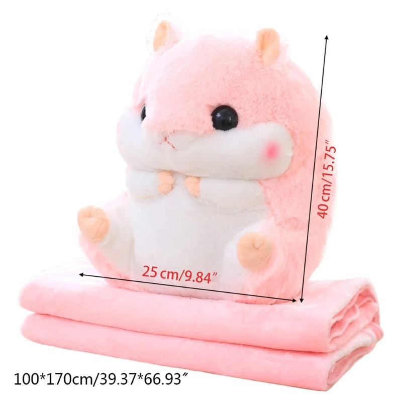 Cute Hamster Pillow Blanket Car Pillow Dual-use Cushion Blanket Large Air Conditioner Pillow Coral Fleece Blanket
Cute Hamster Pillow Blanket Car Pillow Dual-use Cushion Blanket Large Air Conditioner Pillow Coral Fleece Blanket