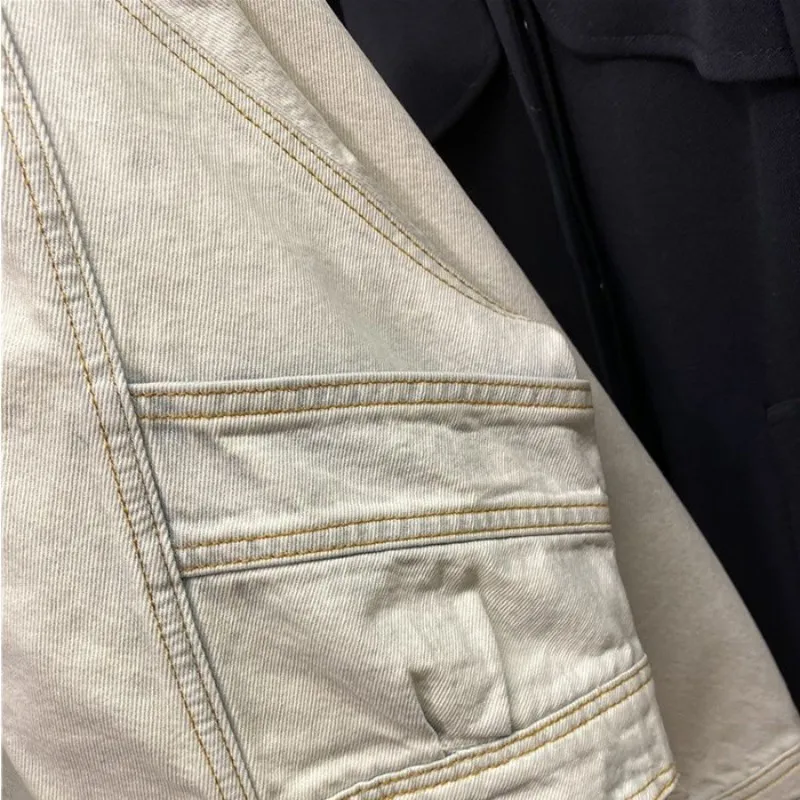 Street Lapel Loose Washed Vintage Short Denim Coat Female Fashion Single Breasted Straight Cowgirl Jacket Light Blue Outwear
Street Lapel Loose Washed Vintage Short Denim Coat Female Fashion Single Breasted Straight Cowgirl Jacket Light Blue Outwear