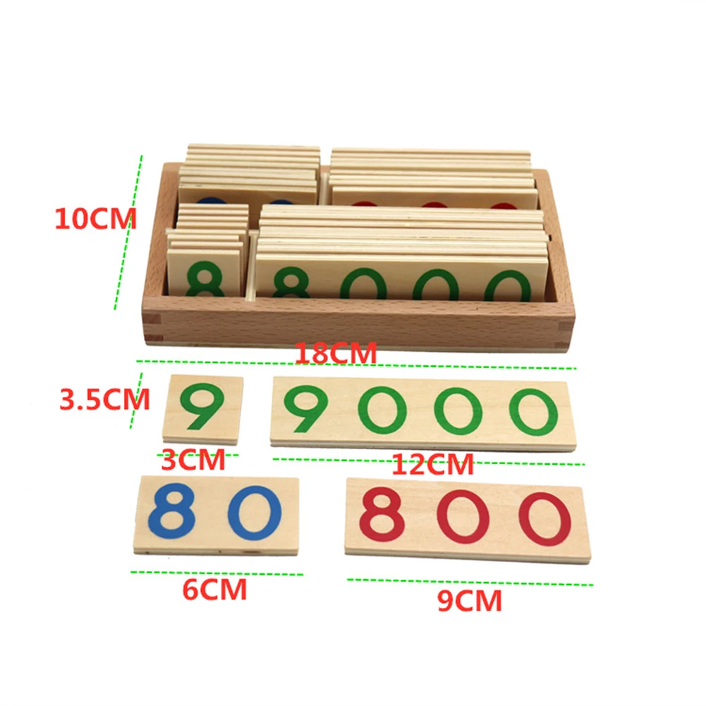 Children's Arithmetic Toys Wooden Montessori Toy 1-9000 Number Card Early Learning Teaching Aid Toys
Children's Arithmetic Toys Wooden Montessori Toy 1-9000 Number Card Early Learning Teaching Aid Toys