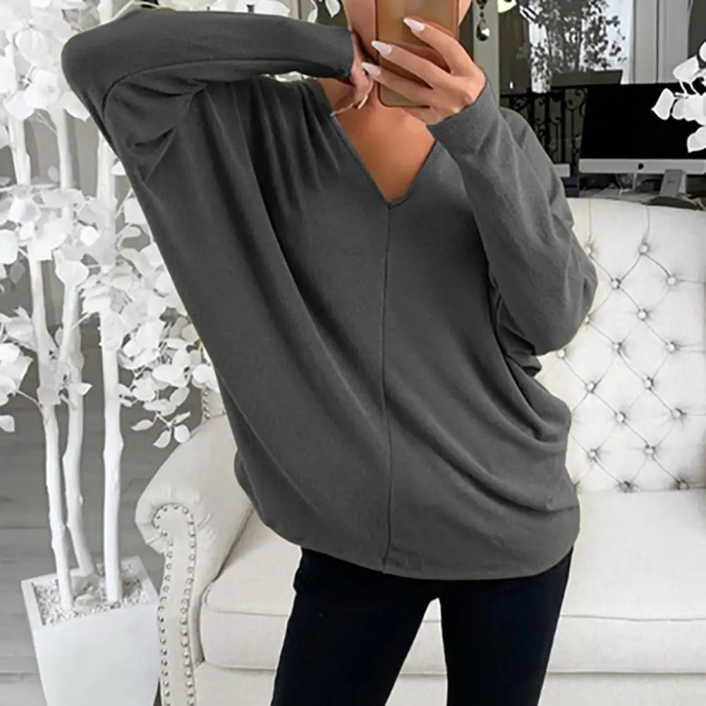 Pullover Top Thick Soft Texture 3D Cutting V-Neck Solid Color Women Bouse Autumn Blouse for Autumn Winter
Pullover Top Thick Soft Texture 3D Cutting V-Neck Solid Color Women Bouse Autumn Blouse for Autumn Winter