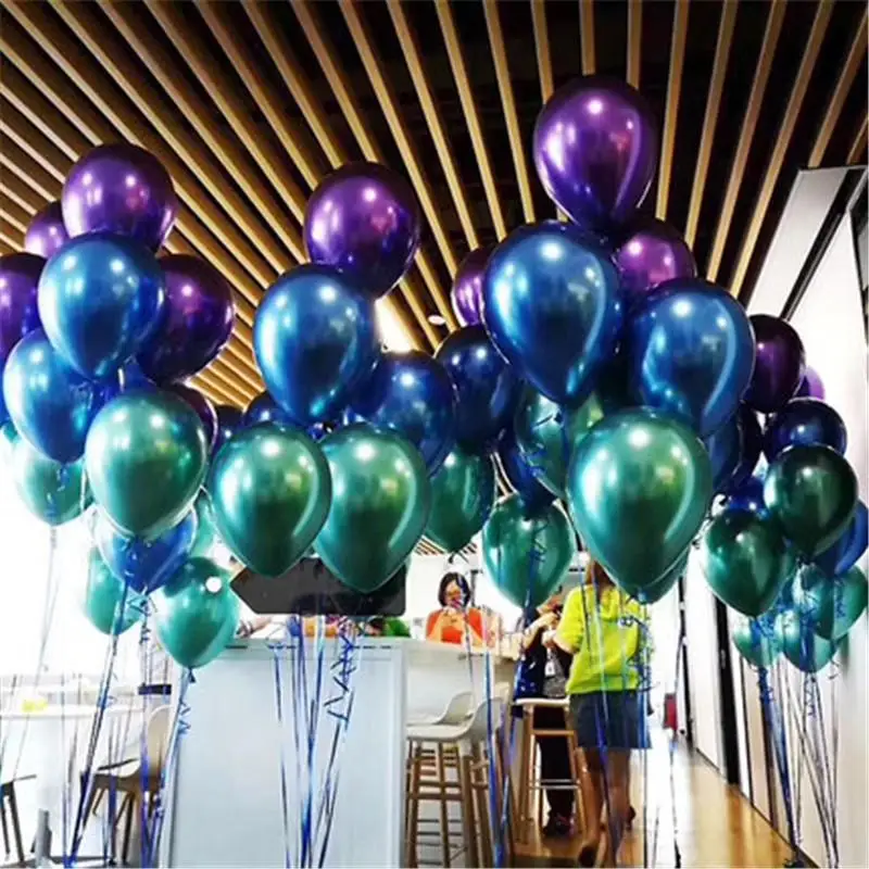 100pcs 12inch Glossy Metal Pearl Latex Balloons Thick Chrome Metallic Colors helium Air Balls Globos Birthday Party Decor
100pcs 12inch Glossy Metal Pearl Latex Balloons Thick Chrome Metallic Colors helium Air Balls Globos Birthday Party Decor