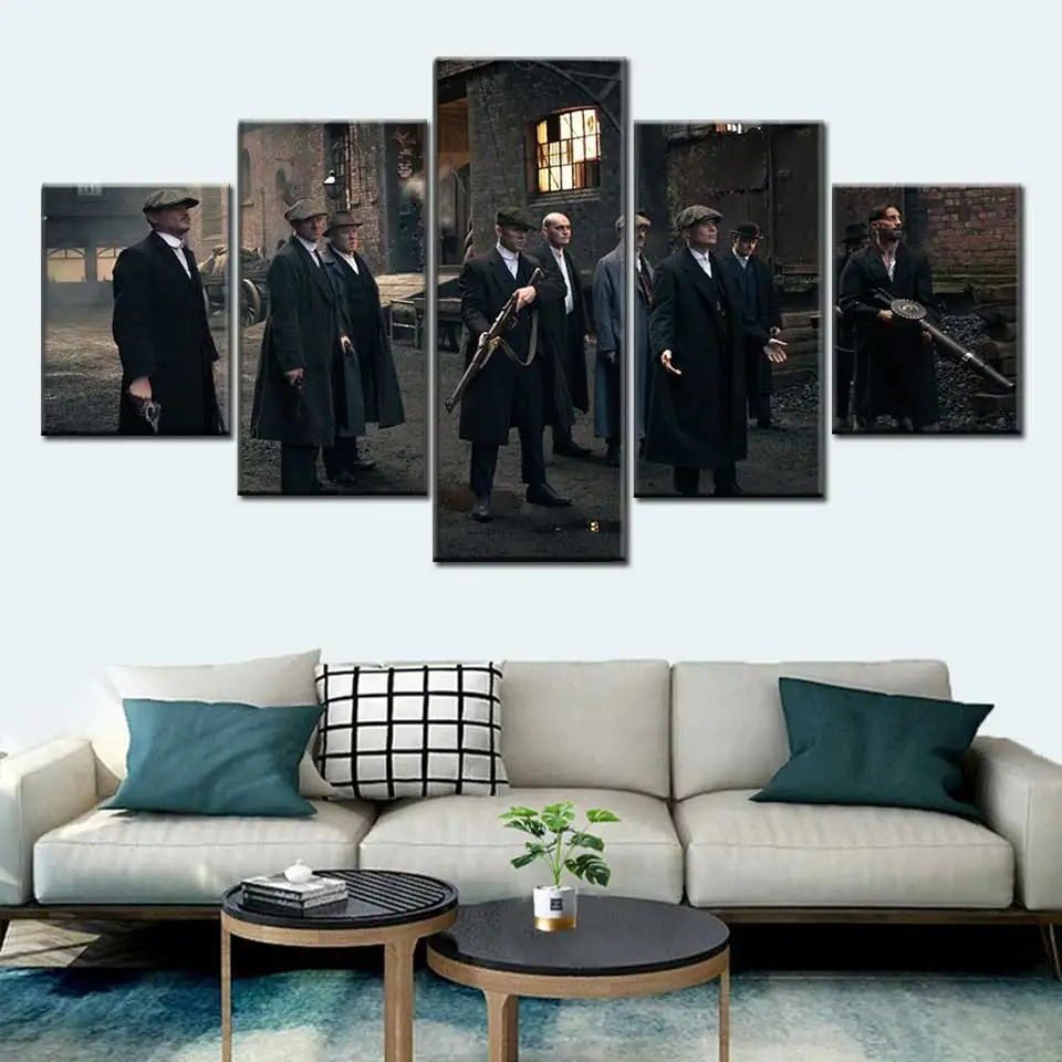 5 Piece Canvas painting peaky blinders HD posters Decor Wall Artwork Movie pictures for living room Home Framework Modular
5 Piece Canvas painting peaky blinders HD posters Decor Wall Artwork Movie pictures for living room Home Framework Modular