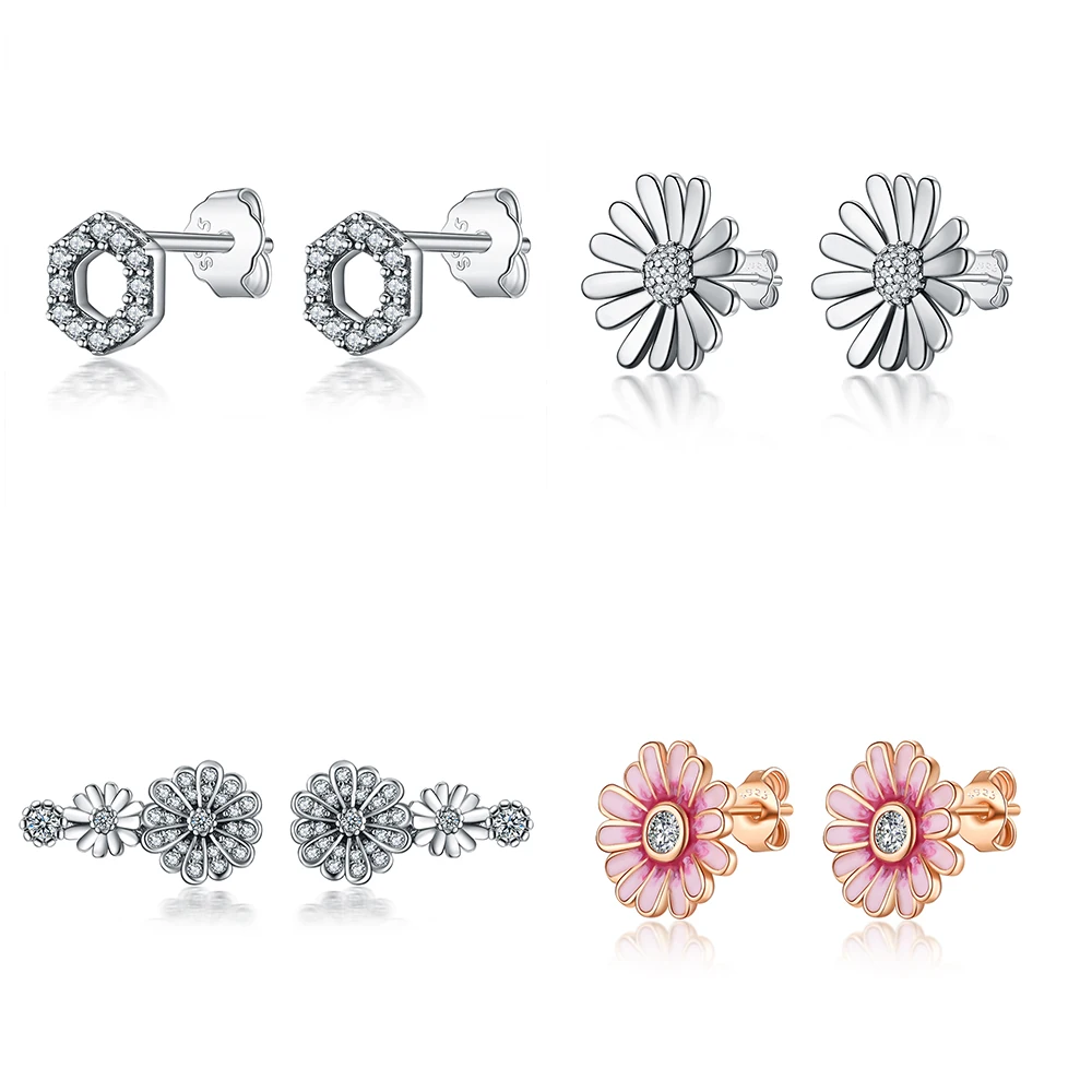 Women Silver Color Earring Diy Flower Pink Daisy Clear Crystal Earrings For Women Jewelry
Women Silver Color Earring Diy Flower Pink Daisy Clear Crystal Earrings For Women Jewelry