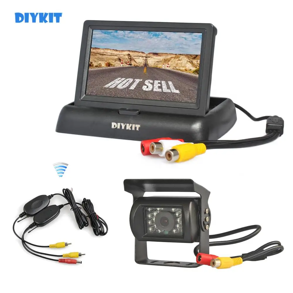 DIYKIT 4,3-дюймовый беспроводной складной монитор заднего вида, автомобильный монитор, водонепроницаемый CCD монитор заднего хода, инфракрасная ...
DIYKIT 4,3-дюймовый беспроводной складной монитор заднего вида, автомобильный монитор, водонепроницаемый CCD монитор заднего хода, инфракрасная ...