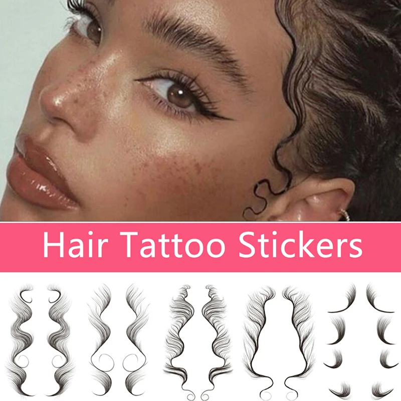 Детская тату-наклейка для волос, потертые края, прически, тату-наклейка для волос с краями, Новинка 
Детская тату-наклейка для волос, потертые края, прически, тату-наклейка для волос с краями, Новинка