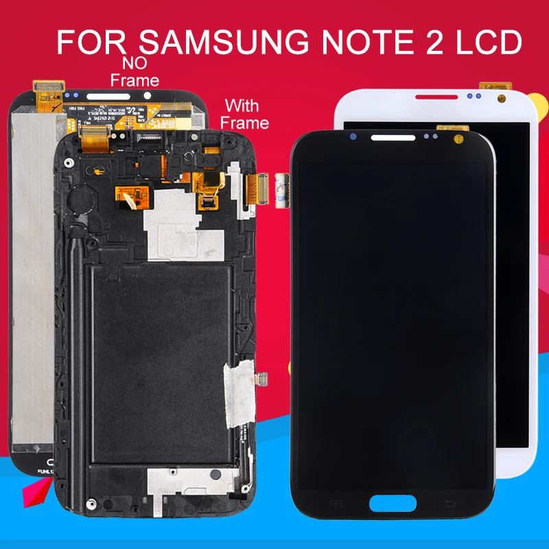 Dinamico для Samsung Galaxy N7100 ЖК дисплей Note 2 с сенсорной панелью дигитайзер в сборе рамкой