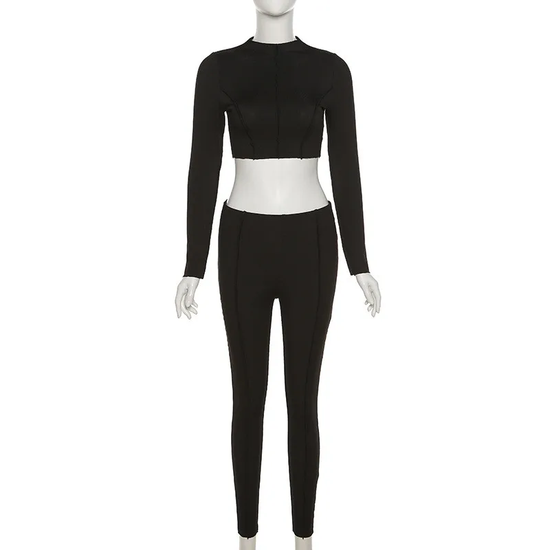 Summer Autumn Casual Ribbed Sporty Two Piece Sets Suits Women Tracksuit Fashion (Long Sleeve Shirts+Pencil Pants) Matching Set
Summer Autumn Casual Ribbed Sporty Two Piece Sets Suits Women Tracksuit Fashion (Long Sleeve Shirts+Pencil Pants) Matching Set