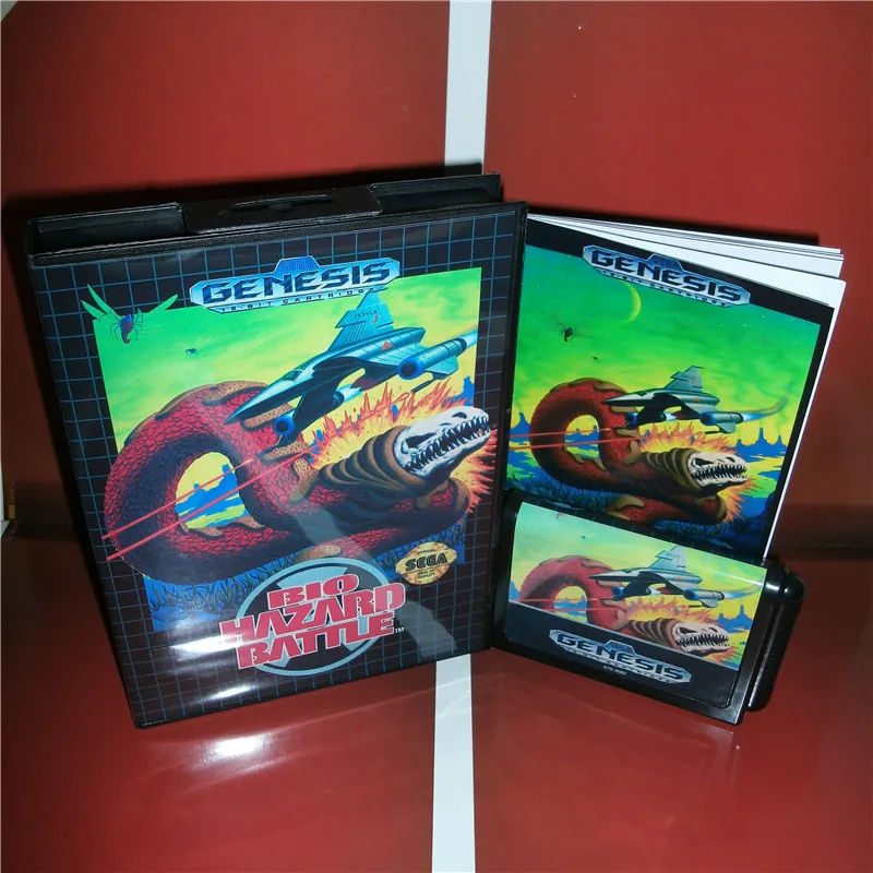 MD games card Bio hazard Battle US чехол с коробкой и руководством для Sega Megadrive Genesis игровая