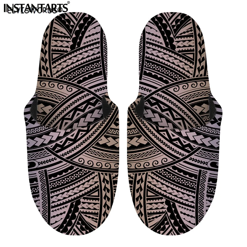 INSTANTARTS Tribal Polynesian Plumeria Printing Slipper for Women Lightweight Soft Flip Flop Female Warm Winter Slides
INSTANTARTS Tribal Polynesian Plumeria Printing Slipper for Women Lightweight Soft Flip Flop Female Warm Winter Slides