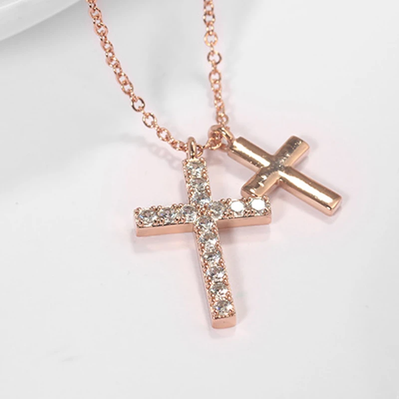 Classic Cross Pendant Necklace Vintage Rose Gold Female Crystal Clavicle Chain Fashion Women's Party Jewelry
Classic Cross Pendant Necklace Vintage Rose Gold Female Crystal Clavicle Chain Fashion Women's Party Jewelry