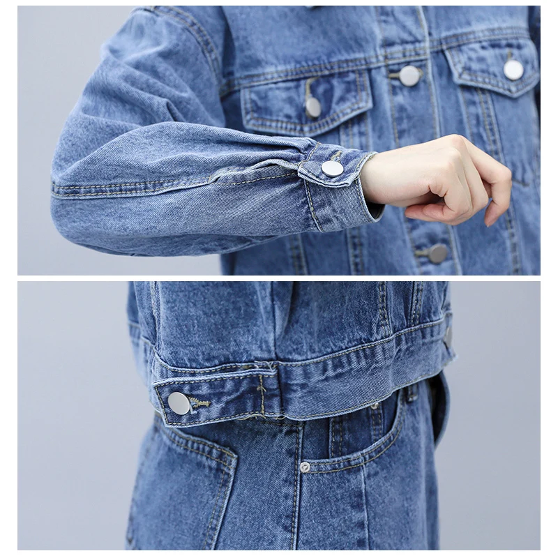 2021 Spring Women's Clothing Set Long-Sleeved Jean Jackets Short Coat and Skirt Two-Piece Denim Suit Slim Casual Lady Vestido
2021 Spring Women's Clothing Set Long-Sleeved Jean Jackets Short Coat and Skirt Two-Piece Denim Suit Slim Casual Lady Vestido