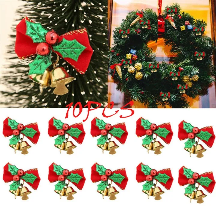 10Pcs Red Fabric Bows With Bells Decorations Christmas Xmas Party Tree Ornament New Year Navidad Party Decoration Gift 2022
10Pcs Red Fabric Bows With Bells Decorations Christmas Xmas Party Tree Ornament New Year Navidad Party Decoration Gift 2022