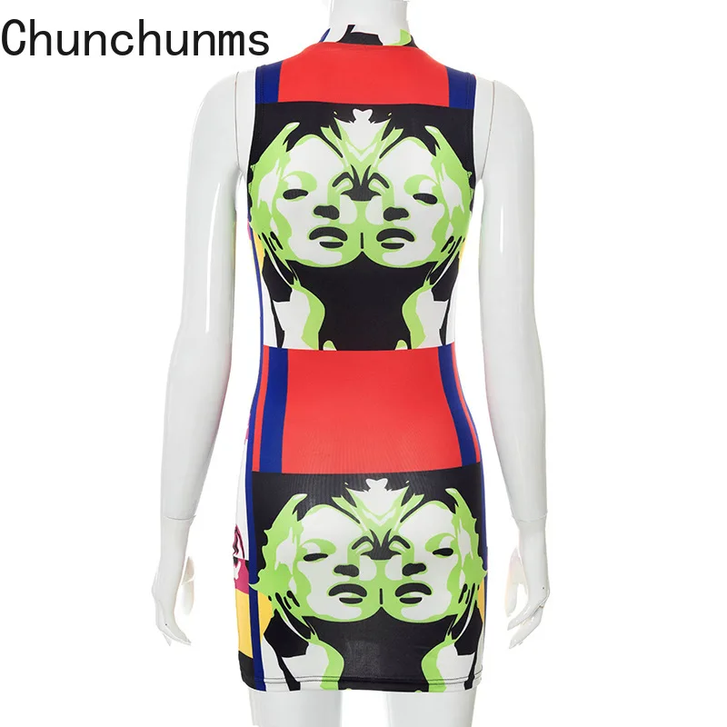 Fashion Printed Round Neck Sleeveless Bodycon Punk Dress Women Sexy Party Mini Dress Autumn 2021 Gothic Streetwear
Fashion Printed Round Neck Sleeveless Bodycon Punk Dress Women Sexy Party Mini Dress Autumn 2021 Gothic Streetwear