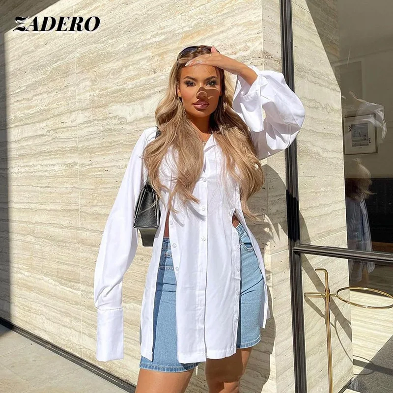 Oversized Blouses Women 2021 Fall Fashion Elegant Ladies Shirt Dress White Button Up Split Long Sleeve Tops Streetwear Casual
Oversized Blouses Women 2021 Fall Fashion Elegant Ladies Shirt Dress White Button Up Split Long Sleeve Tops Streetwear Casual