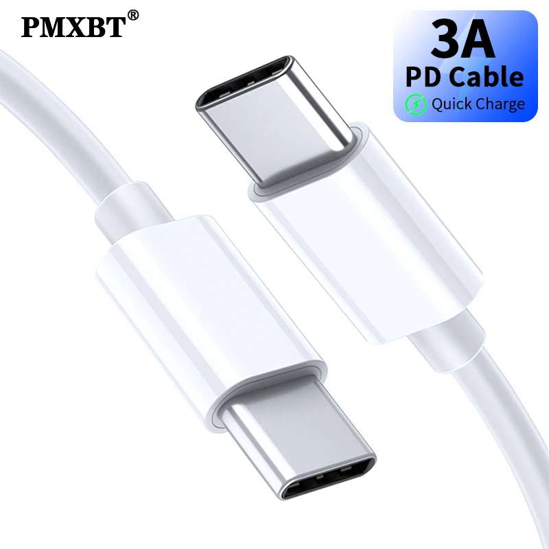 Кабель USB Type C для Samsung S20 S10 быстрая зарядка 3 0 PD 60 Вт кабель быстрой зарядки MacBook iPad