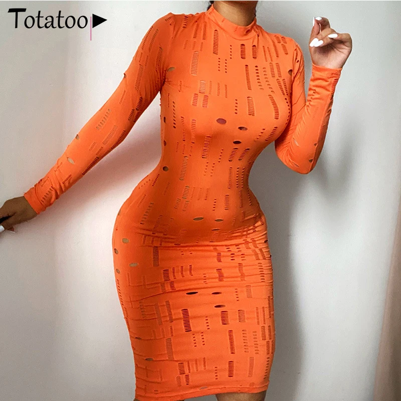 Totatoop Hollow Out Long Sleeve Holes Bodycon Midi Dress Women 2021 Women Club Party Orange Black See Through Sexy Dresses
Totatoop Hollow Out Long Sleeve Holes Bodycon Midi Dress Women 2021 Women Club Party Orange Black See Through Sexy Dresses