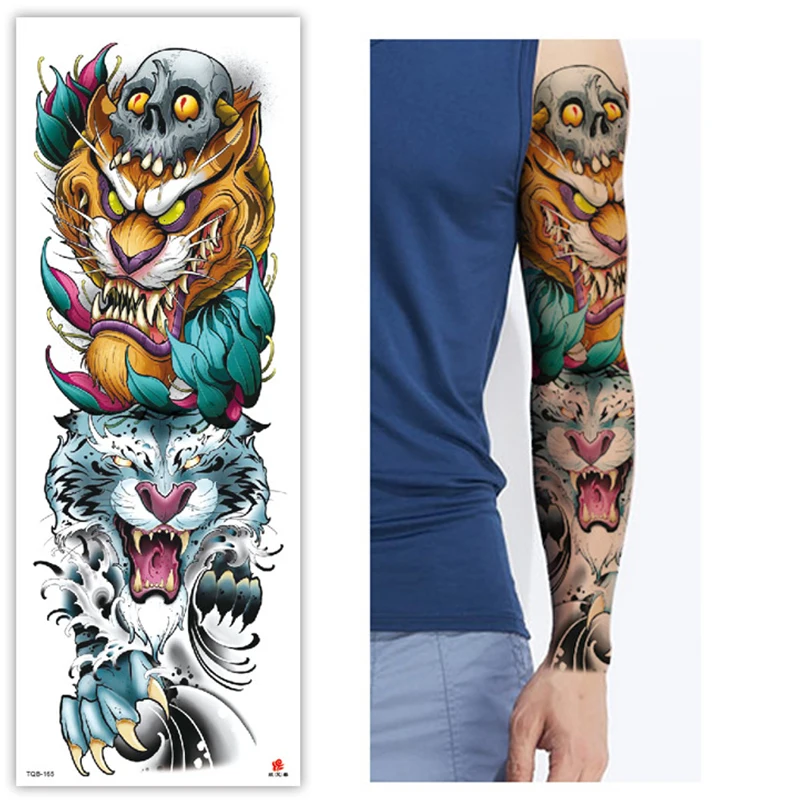 Large Arm Sleeve Tattoo Lion Crown Dragon Waterproof Temporary Tatto Sticker Wolf Rose Totem Body Art Full Fake Tatoo Men
Large Arm Sleeve Tattoo Lion Crown Dragon Waterproof Temporary Tatto Sticker Wolf Rose Totem Body Art Full Fake Tatoo Men