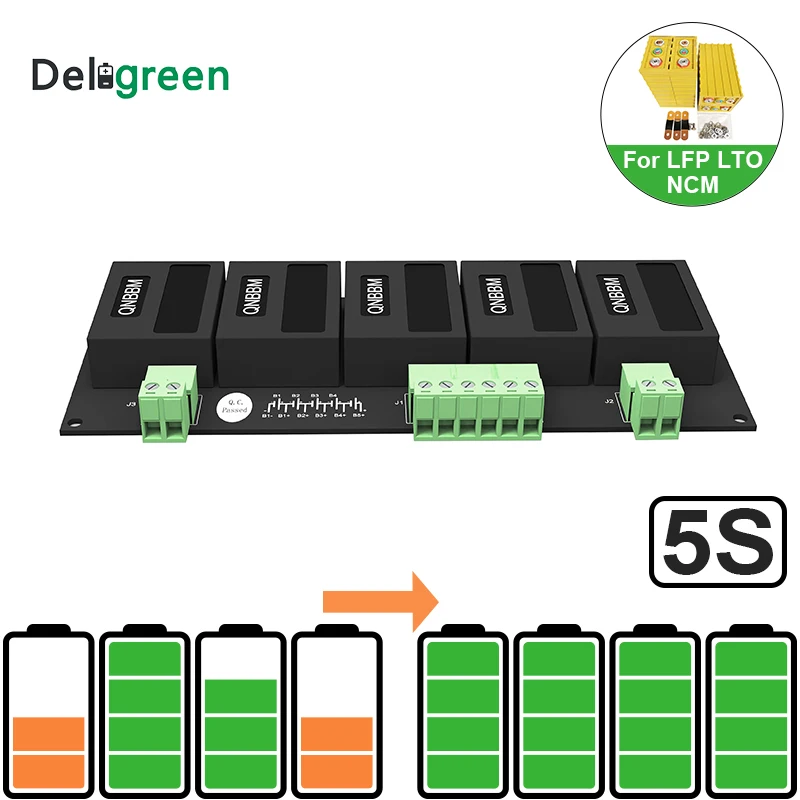 QNBBM 15V активный балансир эквалайзер BMS для LIFEPO4 LTO Polymer LMO NCM Li-Ion батареи 18650 DIY