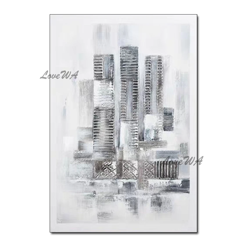 Modern Hand-painted Textured City Building Oil Painting Handmade Wall Artwork Wall Hanging Picture Art For Living Room Decor
Modern Hand-painted Textured City Building Oil Painting Handmade Wall Artwork Wall Hanging Picture Art For Living Room Decor