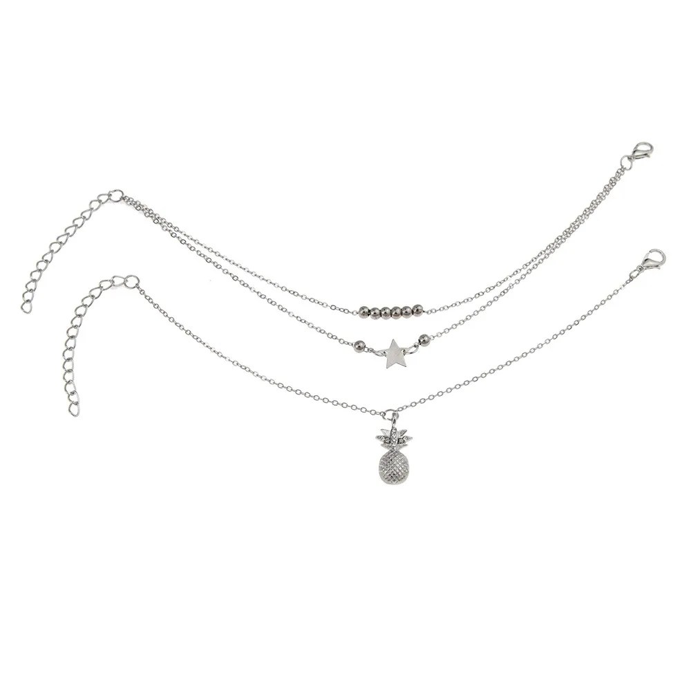 Summer Beach Anklet Pineapple Creative Star Beads Chain Multilayer Fashion Ankle Statement Personality Anklet Women Jewelry
Summer Beach Anklet Pineapple Creative Star Beads Chain Multilayer Fashion Ankle Statement Personality Anklet Women Jewelry