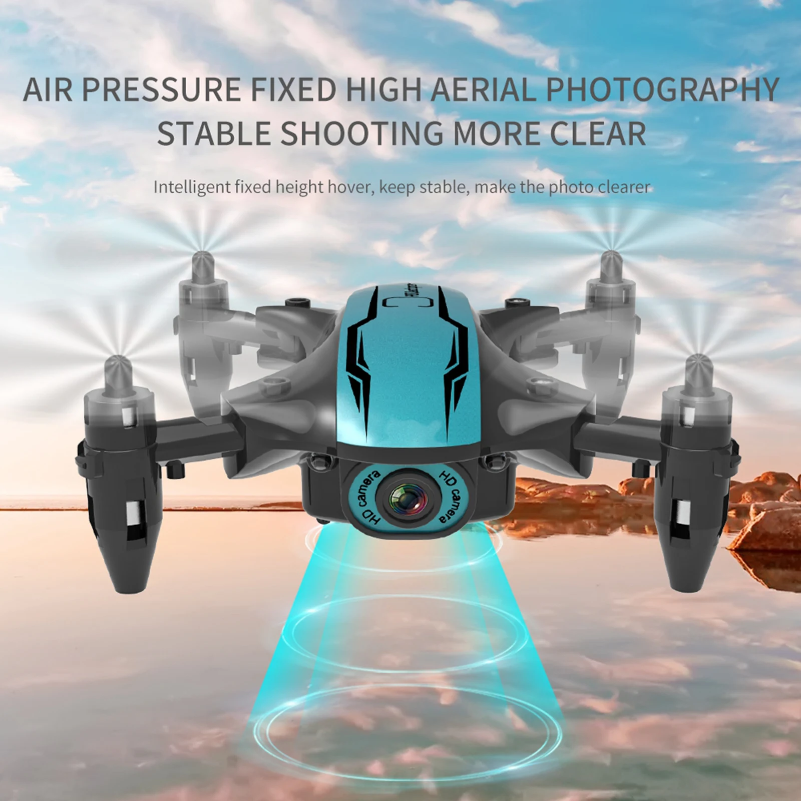 

Folding CS02 Drone with Camera WiFi FPV 2.4GHZ Headless Mode Gesture Shooting Quadcopter Toys for Beginners Adults