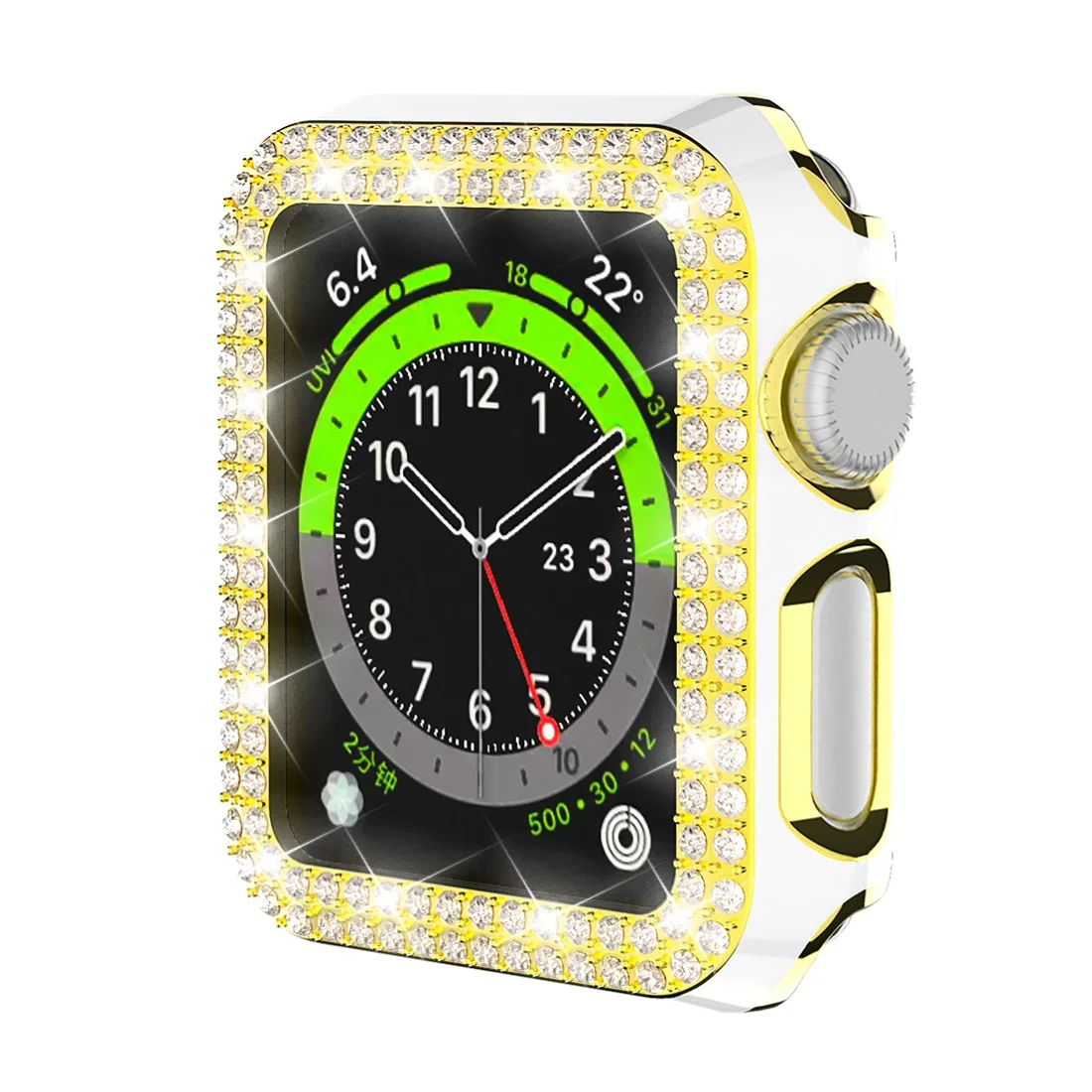 Защитный чехол для часов Apple Watch с 6D ослепительной резьбой из поликарбоната двухрядные бриллианты 42 мм 44 мм 40 мм 38 мм серия SE 6 5 4 3 2 1 
Защитный чехол для часов Apple Watch с 6D ослепительной резьбой из поликарбоната двухрядные бриллианты 42 мм 44 мм 40 мм 38 мм серия SE 6 5 4 3 2 1