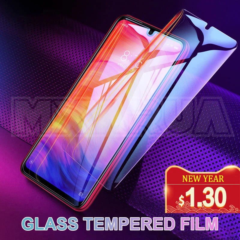 Закаленное стекло 9H для Redmi Note 8 7 6 Pro Защитное экрана 7A 6A S2 K20 стеклянная