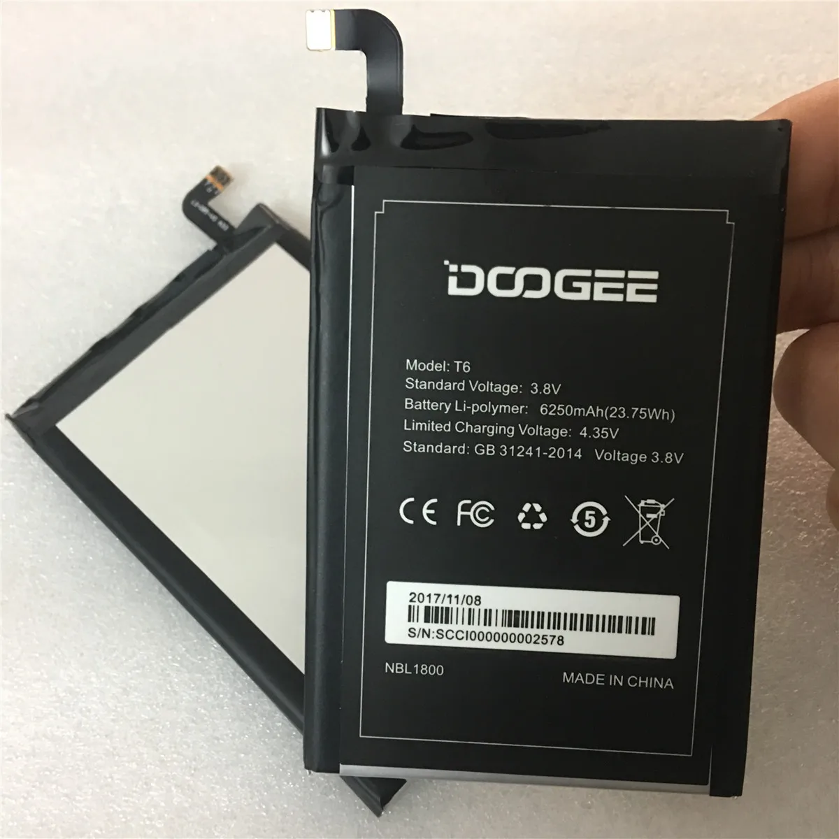 6250 мАч большая емкость для ulefone power Oukitel K6000 / Pro Homtom HT6 батарея и Для DOOGEE T6/ T6 pro |