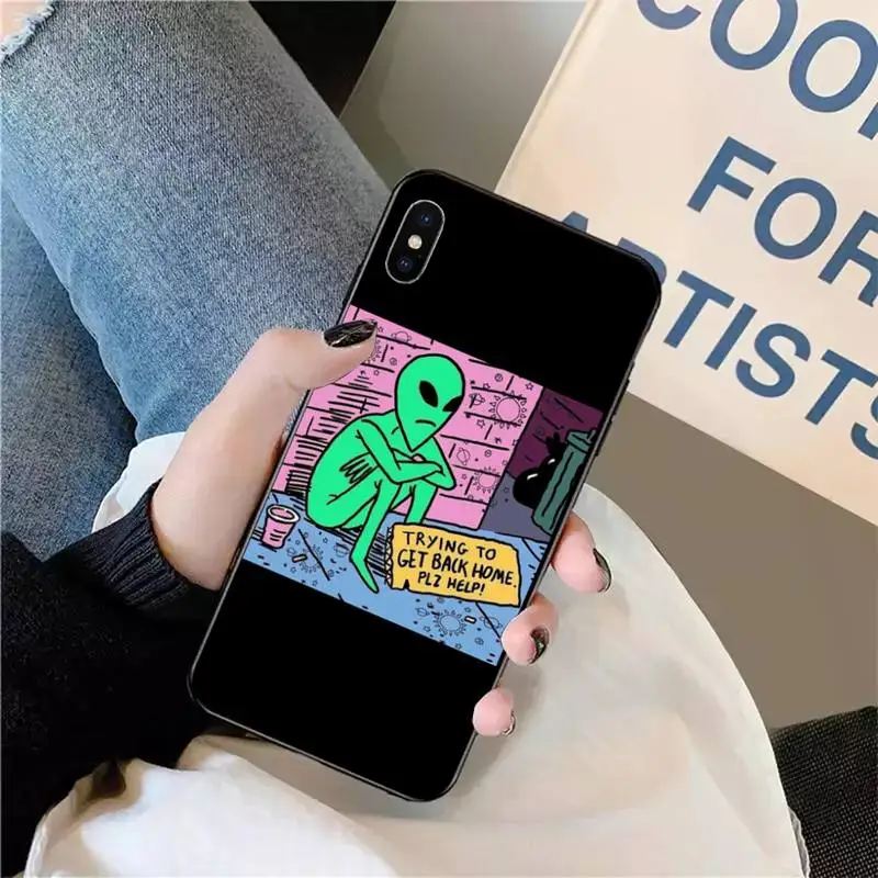 Aesthetics Cartoon alien space Phone Case for iPhone 11 12 pro XS MAX 8 7 6 6S Plus X 5S SE 2020 XR mini
Aesthetics Cartoon alien space Phone Case for iPhone 11 12 pro XS MAX 8 7 6 6S Plus X 5S SE 2020 XR mini