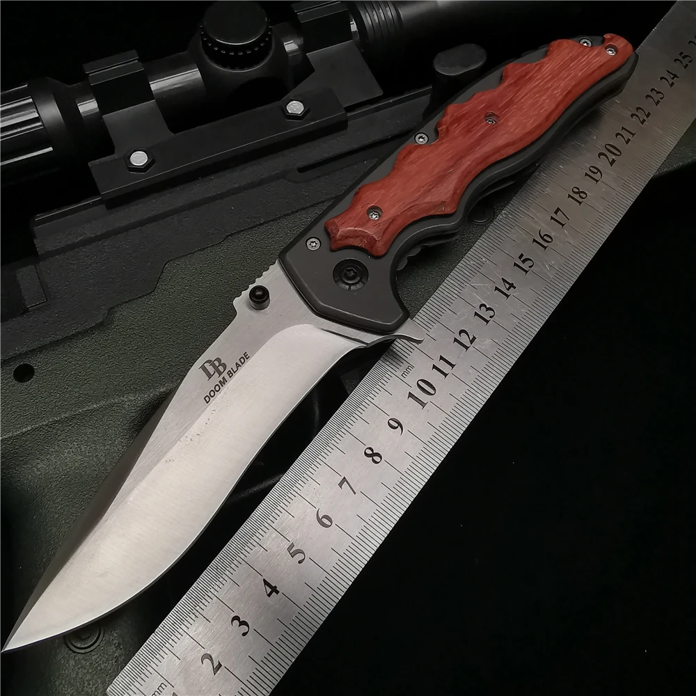 23CM (9') Folding Knife Pipe Cutter Pocket Knives 8CR15Mov Blade Wood Handle Camping Hunting Survival Outdoor Knifes Tool
23CM (9') Folding Knife Pipe Cutter Pocket Knives 8CR15Mov Blade Wood Handle Camping Hunting Survival Outdoor Knifes Tool