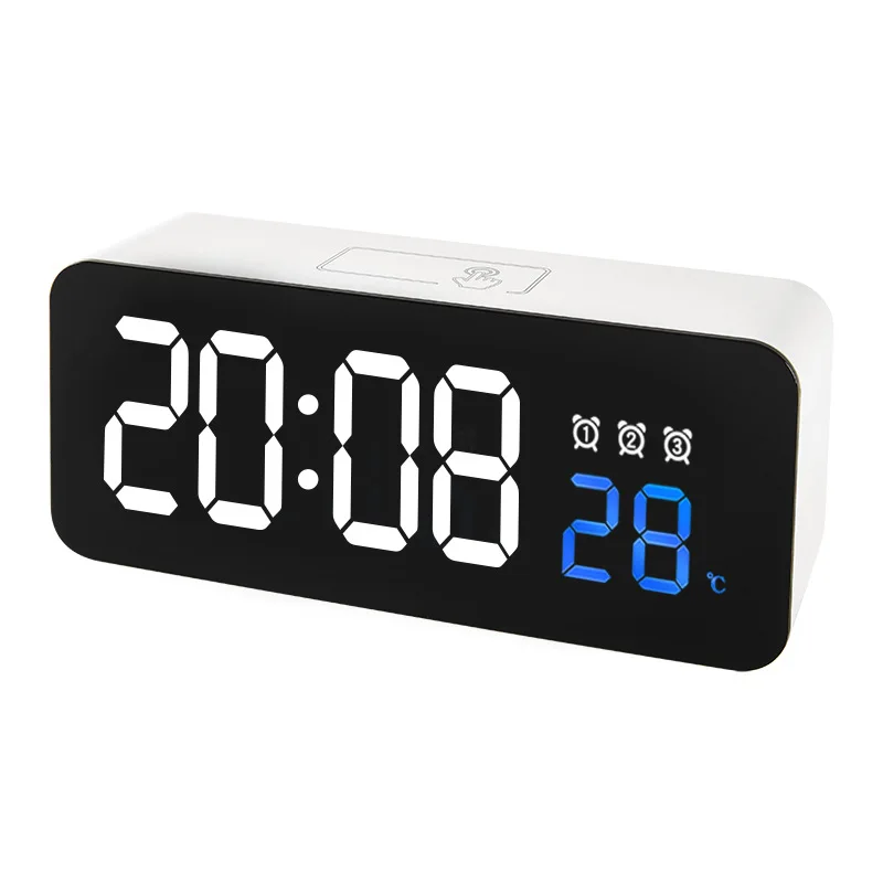 Alarm Clock Mirror LED Digital Clocks Voice Control Snooze Time Temperature Display Night Mode Reloj Zegary Digital Alarm Clock
Alarm Clock Mirror LED Digital Clocks Voice Control Snooze Time Temperature Display Night Mode Reloj Zegary Digital Alarm Clock