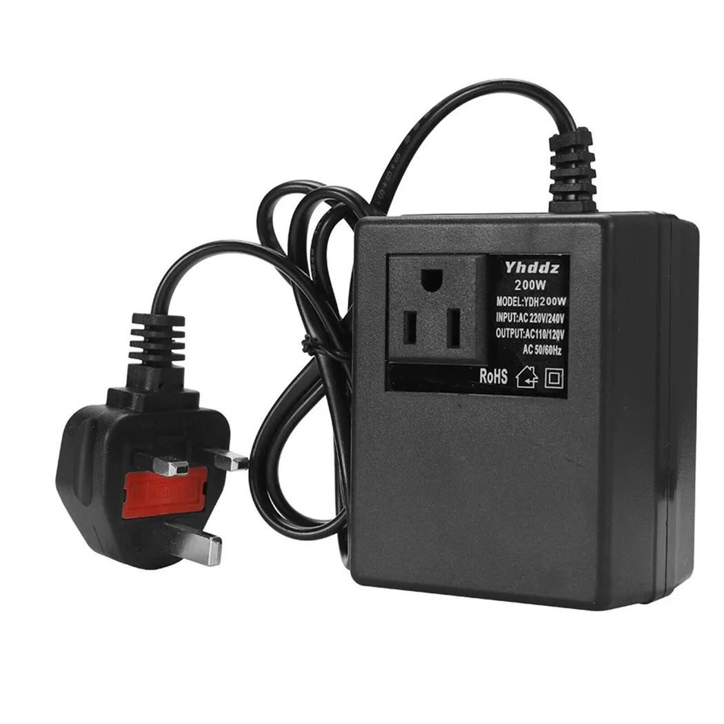 200W Travel Stepdown Power Voltage Converter Transformer AC 220V/240V To 110V/120V Socket For Phones 90*68*53mm
200W Travel Stepdown Power Voltage Converter Transformer AC 220V/240V To 110V/120V Socket For Phones 90*68*53mm
