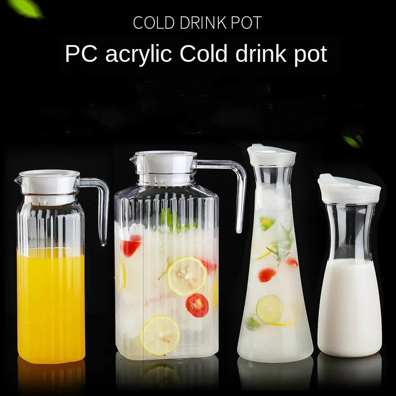 Pc acrylic juice cans plastic beverage cans cold kettles high temperature and large capacity
Pc acrylic juice cans plastic beverage cans cold kettles high temperature and large capacity
