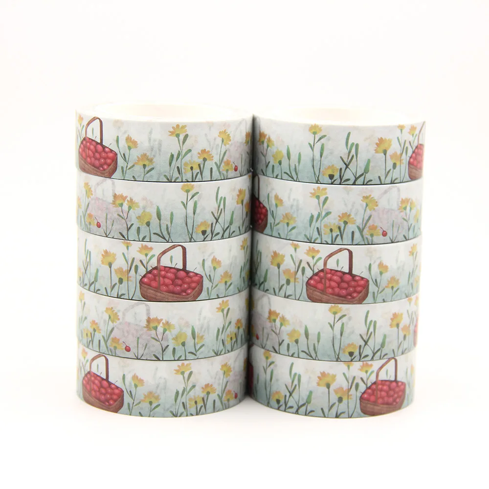 10PCS/lot 15MM*10M Solar Term Summer Grass Fruit Flower washi tape Masking Tapes Decorative Stickers DIYStationery School Supply
10PCS/lot 15MM*10M Solar Term Summer Grass Fruit Flower washi tape Masking Tapes Decorative Stickers DIYStationery School Supply
