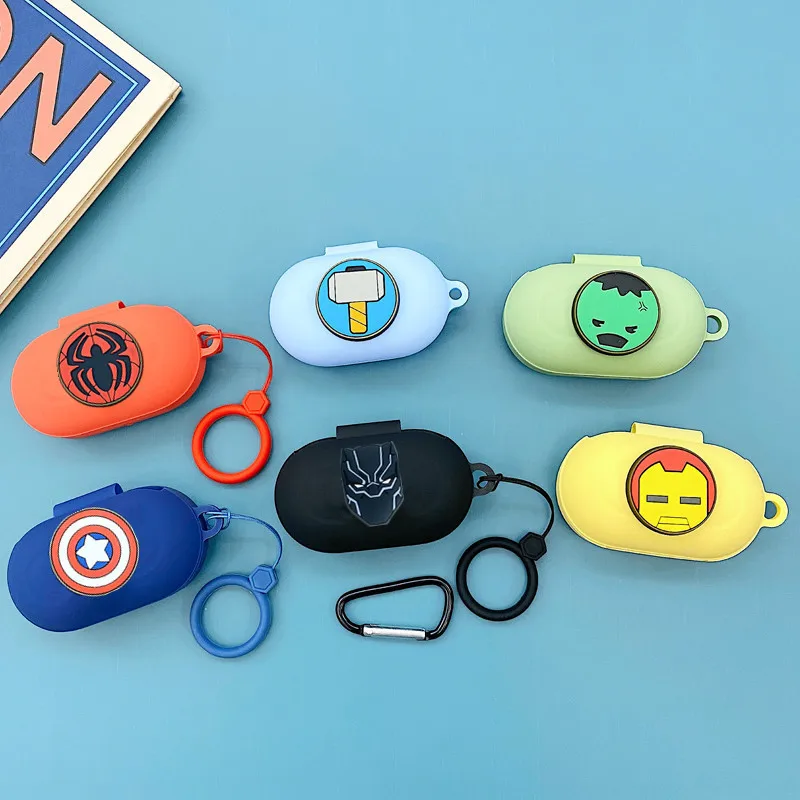 Cartoon Marvel Earphone Case Cover For Samsung Galaxy Buds/Buds+ Soft Silicone Bluetooth Headphone Protective Cover With Hook
Cartoon Marvel Earphone Case Cover For Samsung Galaxy Buds/Buds+ Soft Silicone Bluetooth Headphone Protective Cover With Hook