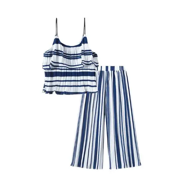 Cultiseed Big Girls 2020 New Summer Sets Suit Children Girls Striped Spaghetti Strap Top+Wide Leg Pant 2pc Set Kids Casual Sets
Cultiseed Big Girls 2020 New Summer Sets Suit Children Girls Striped Spaghetti Strap Top+Wide Leg Pant 2pc Set Kids Casual Sets