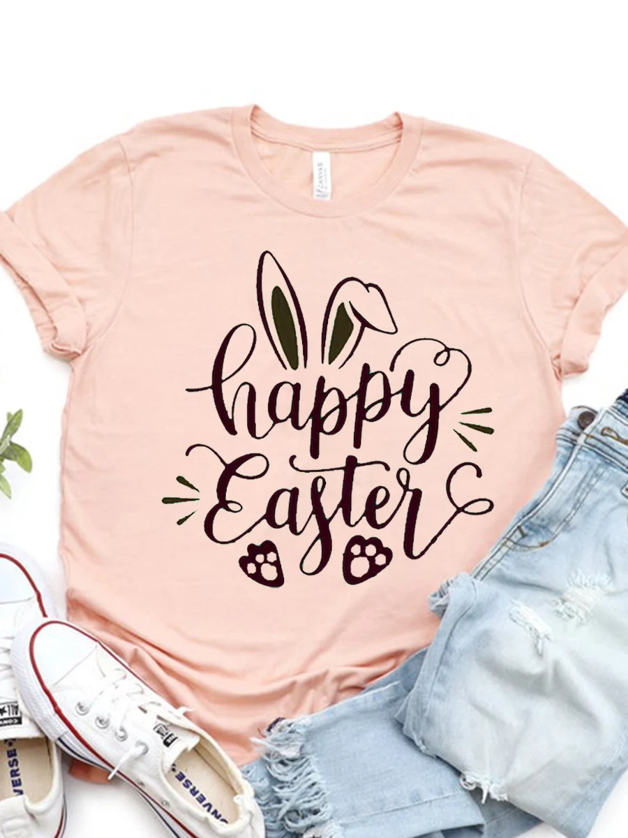 Funny Rabbit Graphic Shirt Happy Easter Day T-shirt Holiday Casual Female Tops Unisex Crewneck Short Sleeve Tee Clothing Women
Funny Rabbit Graphic Shirt Happy Easter Day T-shirt Holiday Casual Female Tops Unisex Crewneck Short Sleeve Tee Clothing Women