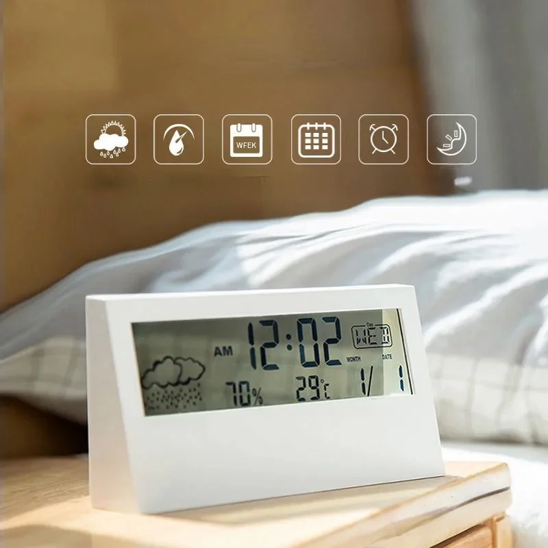 Children's Alarm Clock Simple Weather Humidity Silent Digital Clock Transparent Luminous Multifunctional Electronic Clocks
Children's Alarm Clock Simple Weather Humidity Silent Digital Clock Transparent Luminous Multifunctional Electronic Clocks