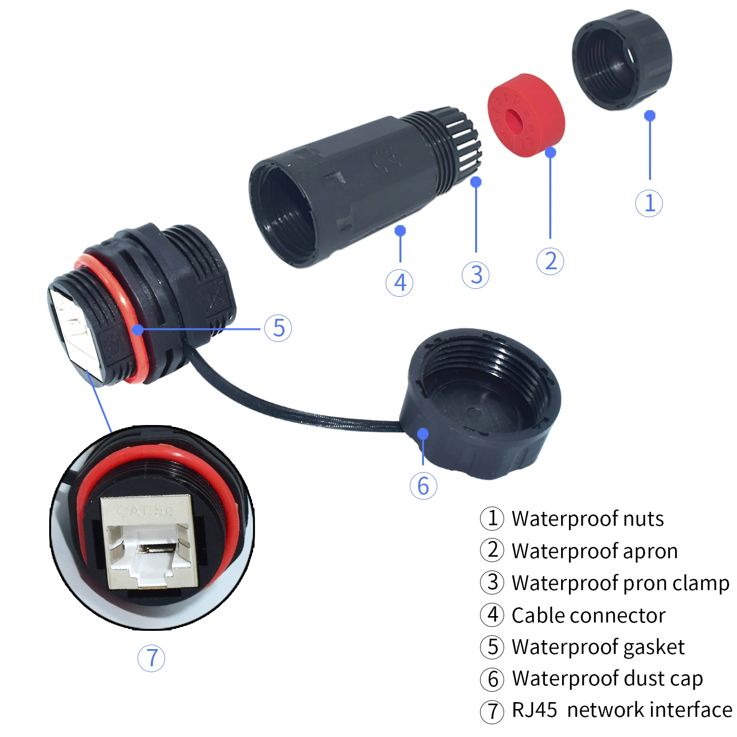 YXY RJ45 Ethernet Connector CAT6A M23 Shielded IP68 Waterproof Panel Quick Mount Up to 500Mhz
YXY RJ45 Ethernet Connector CAT6A M23 Shielded IP68 Waterproof Panel Quick Mount Up to 500Mhz