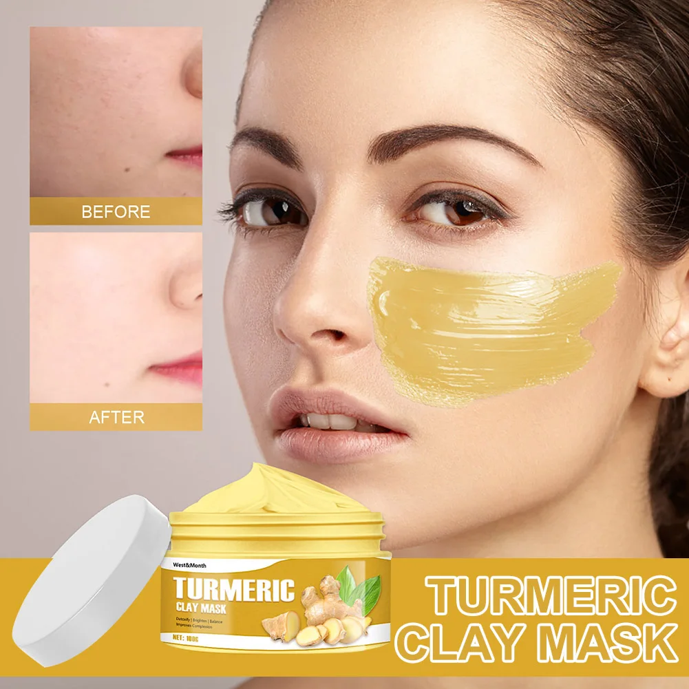 100g Turmeric Clay Mask Deep Pore Cleaning Mud Mask Shrink Pores Improve Acne Wrinkles Skin Moisturizing Mask Skin Care
100g Turmeric Clay Mask Deep Pore Cleaning Mud Mask Shrink Pores Improve Acne Wrinkles Skin Moisturizing Mask Skin Care