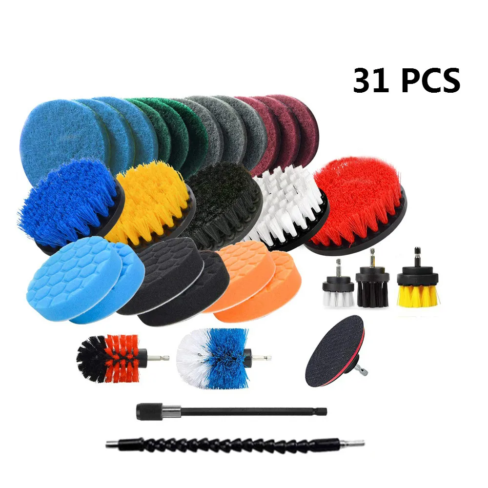 31PCS Electric Drill Brush Set Includ Clean Cloth ,Scrub Pads Sponge, Power Scrubber Brush with Rotate Extend Long Attachment
31PCS Electric Drill Brush Set Includ Clean Cloth ,Scrub Pads Sponge, Power Scrubber Brush with Rotate Extend Long Attachment