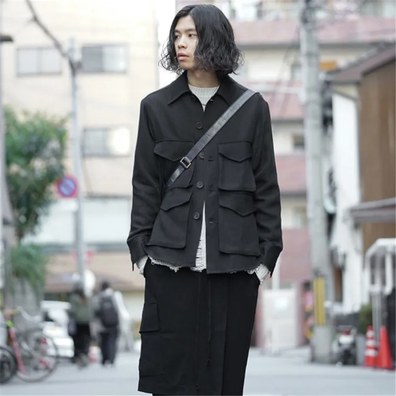 XS-6XL 2020 новая мужская одежда стилист GD Мода короткий костюм, повседневная одежда с карманами куртка пальто костюмы для певцов больших размеров